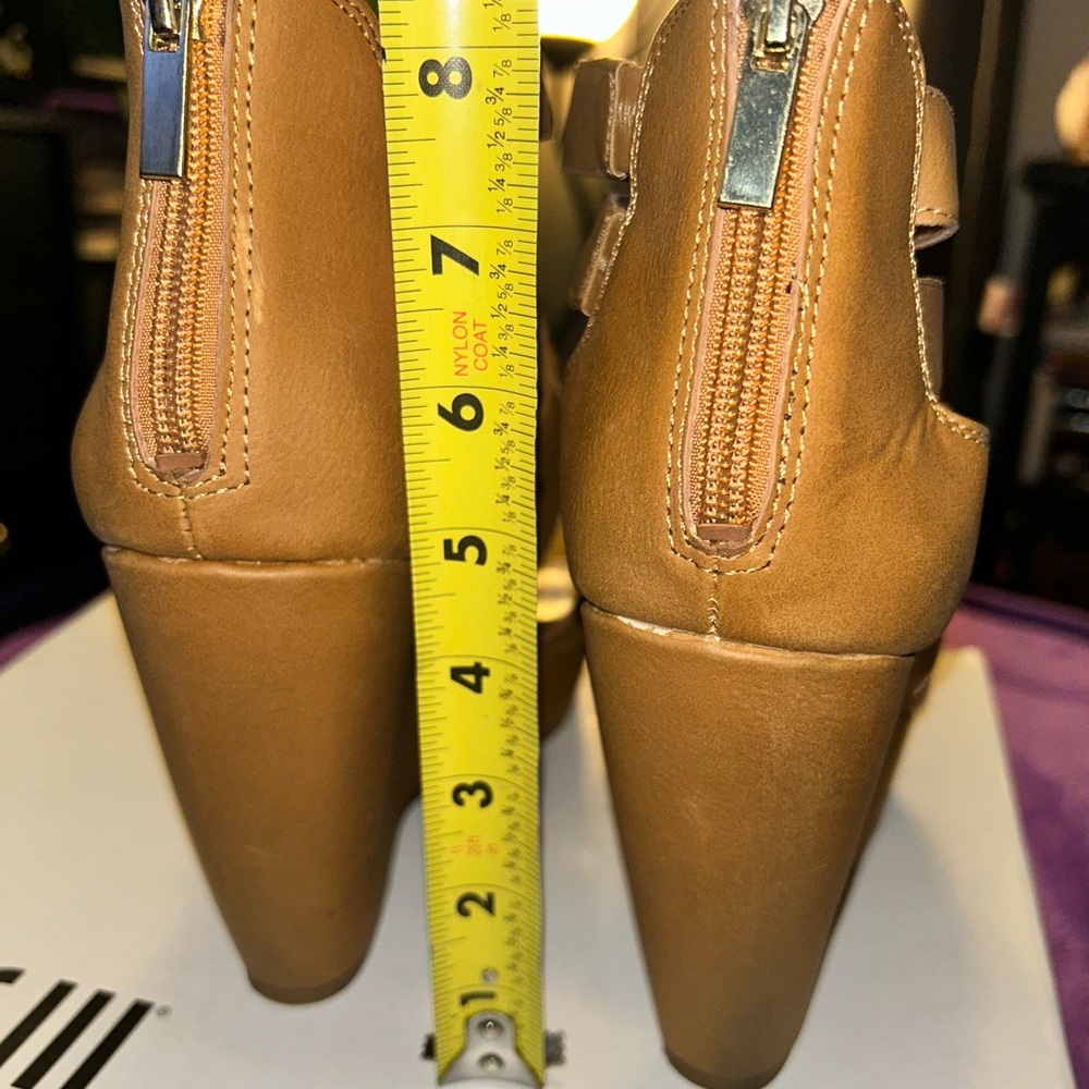 Bar III Tan Strappy Crisscross Wedge Sandals - Picture 6 of 6